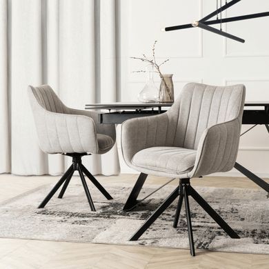 Обідній стілець поворотний MEBEL ELITE MUMBAI Сірий