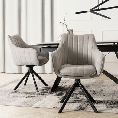 Обідній стілець поворотний MEBEL ELITE MUMBAI Сірий