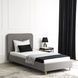 Кровать MEBEL ELITE DENNIS 90x200 см Серый