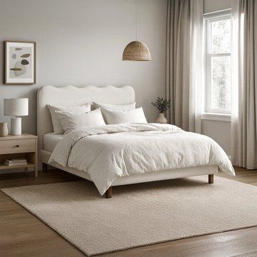 Кровать MEBEL ELITE IZMIR 160x200 см Кремовая