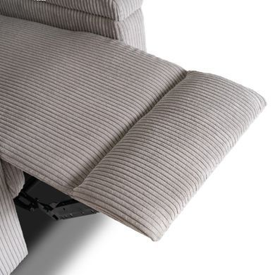 Кресло мягкое раскладное массажное с реклайнером MEBEL ELITE SEBASTIAN Velvet Серый