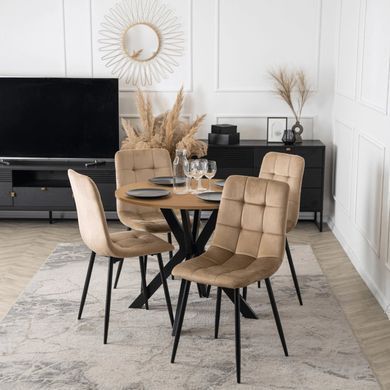 Обеденный стол MEBEL ELITE LAUREN 90 см Дуб золотой