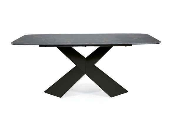Стол обеденный Avangard Ceramic 180X95 см Черный Мрамор / Черный SIGNAL