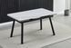 Стол INTARSIO MADRID CERAMIC 140(200)*85 белый глянец/черный каркас