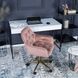 Крісло офісне обертове оксамитовий MEBEL ELITE MILAN Velvet Рожевий / Золотий