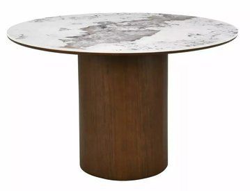 Стол RONDO CERAMIC Белый Пандоро/Орех 120см SIGNAL