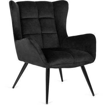 Кресло мягкое бархатное MEBEL ELITE VINCENT Velvet Черный