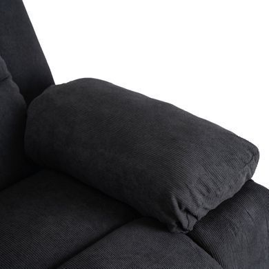 Кресло мягкое раскладное массажное с реклайнером MEBEL ELITE FENIX Velvet Черный