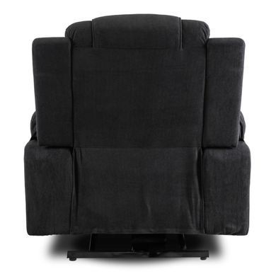 Кресло мягкое раскладное массажное с реклайнером MEBEL ELITE FENIX Velvet Черный