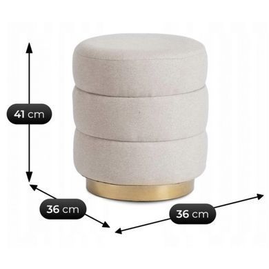 Пуф MEBEL ELITE AURA Бежевий