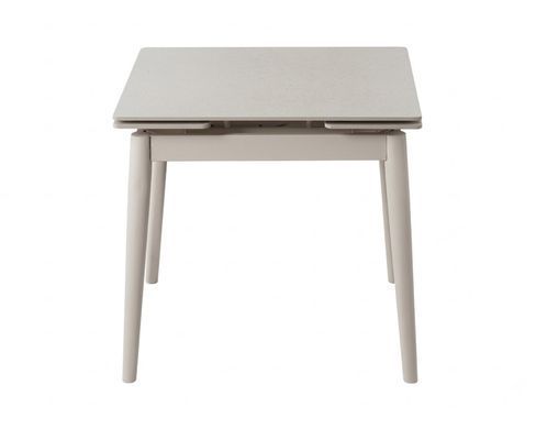 Стіл AVENTO CERAMIC 80(130)*80 білий/кашемір