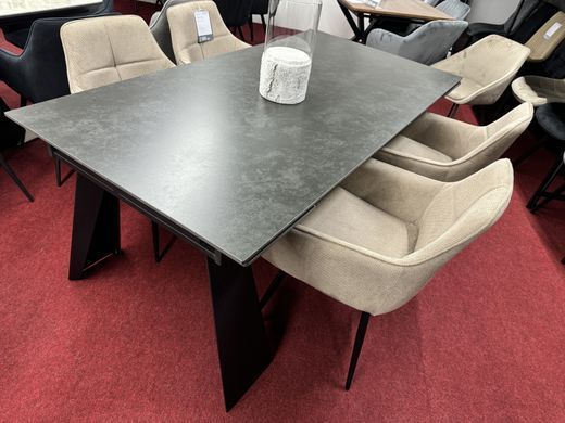 Стол INTARSIO раскладной ARNOLD CERAMIC 180(240)*90 Wic dark grey