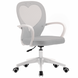 Крісло поворотне INTARSIO STACEY світло-сіре/білий каркас