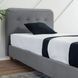 Ліжко MEBEL ELITE DENNIS Welur 90x200 см Темно-сірий