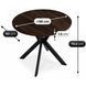 Обеденный стол MEBEL ELITE LAUREN 90 см Орех