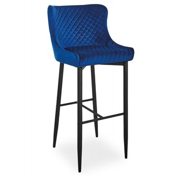 Барний стілець Colin B H-1 Velvet Синій SIGNAL