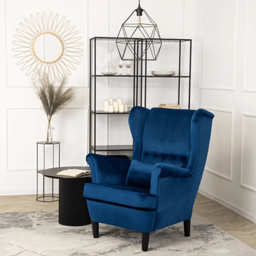 Кресло мягкое MEBEL ELITE KLARIS 2 Welur Синий