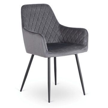 Обідній стілець MEBEL ELITE BRESSO Welur Сірий
