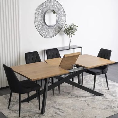 Стіл розкладний MEBEL ELITE HAMILTON 160-200х90 см Золотий дуб