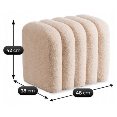 Пуф MEBEL ELITE KARBON Бежевий