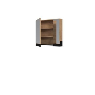 Шкаф настенный с зеркалом DUESA 80/2D Дуб золотой HALMAR