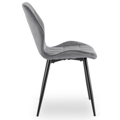 Стілець MEBEL ELITE IRYS Сірий велюр