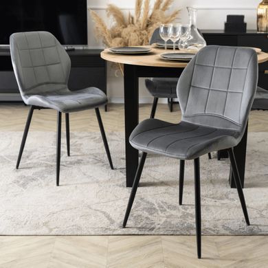 Стілець MEBEL ELITE IRYS Сірий велюр