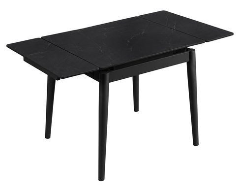 Стіл AVENTO CERAMIC 80(130)*80 чорний/чорний