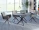 Стіл розкладний Gaston Ceramic 100(135)x100 см Сірий / Чорний SIGNAL