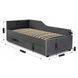 Кровать MEBEL ELITE JONAS Welur 90x200 см Серый