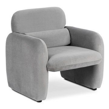 Кресло мягкое MEBEL ELITE TOGO Welur Серый