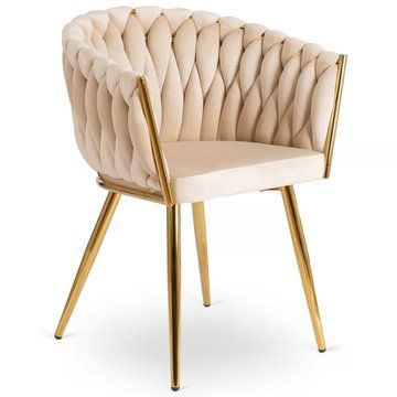 Обідній стілець MEBEL ELITE CAPI Welur Кремовий