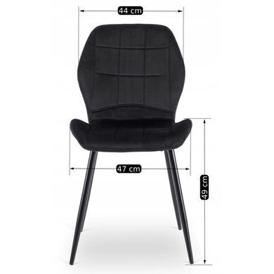 Стілець MEBEL ELITE IRYS Чорний велюр