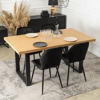 Стілець MEBEL ELITE IRYS Чорний велюр