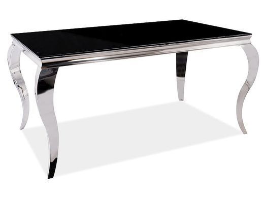 Стіл Prince Ceramic 180x90 см Чорний / Хром SIGNAL