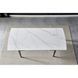 Стол INTARSIO BONN CERAMIC 130(180)*80 белый глянец/черный каркас