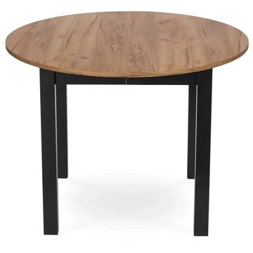 Стіл розкладний MEBEL ELITE HARRY 102-142х102 см дуб крафт / чорний