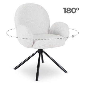 Обідній стілець поворотний MEBEL ELITE MUSSO Boucle Сірий