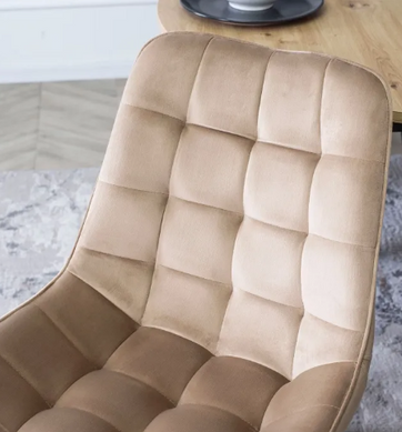 Стілець оксамитовий MEBEL ELITE RICK Velvet Бежевий