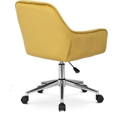 Кресло офисное поворотное бархатный MEBEL ELITE MONA Velvet Горчица
