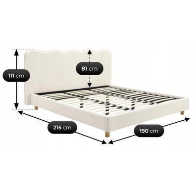 Кровать Mebel Elit IZMIR Boucle 180x200 см Кремовая