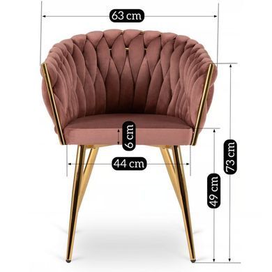Обідній стілець MEBEL ELITE CAPI Welur Рожевий
