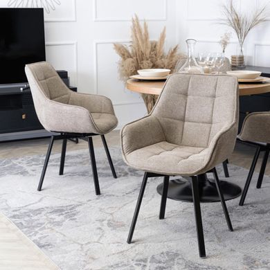 Обеденный стул поворотный MEBEL ELITE LUNA 2 Бежевый