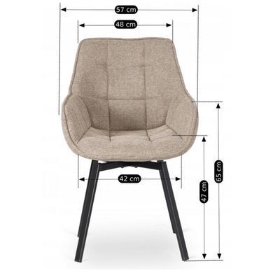 Обеденный стул поворотный MEBEL ELITE LUNA 2 Бежевый