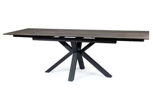 Стол обеденный Columbus Ceramic 160(240)X90 см Эффект Дерева / Черный мат SIGNAL