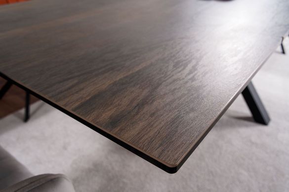 Стол обеденный Columbus Ceramic 160(240)X90 см Эффект Дерева / Черный мат SIGNAL