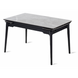 Стол INTARSIO BONN CERAMIC 130(180)*80 серый глянец/черный каркас