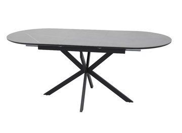 Стол раскладной Gaston Ceramic 140(180)x80 см Серый/Черный SIGNAL