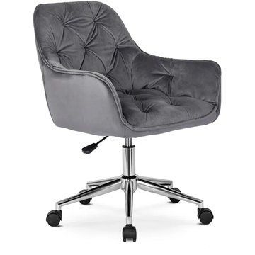 Кресло офисное поворотное бархатный MEBEL ELITE MONA Velvet Серый