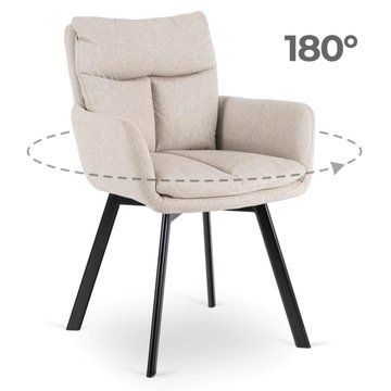 Обідній стілець поворотний MEBEL ELITE CORTADO Бежевий
